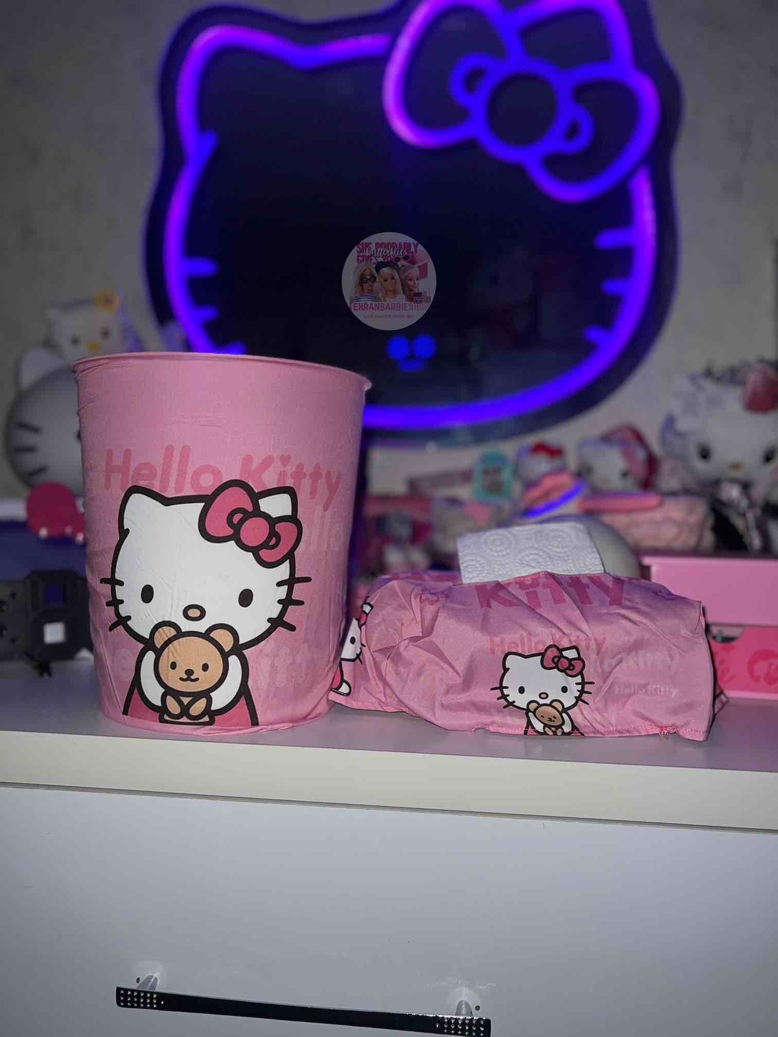 ست روکش سطل و دستمال کیتی